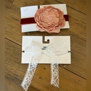 Urban Outfitters Bundle of White Lace chocker and Rosette chocker Y2K Femenine